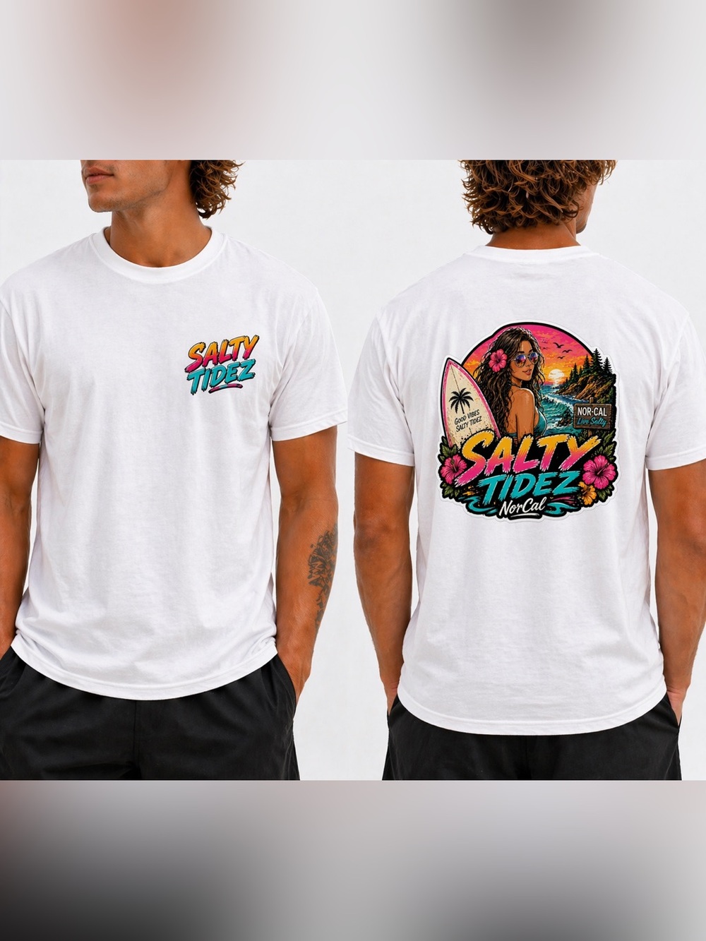 NorCal Salty Tidez Brunette Graphic Tee